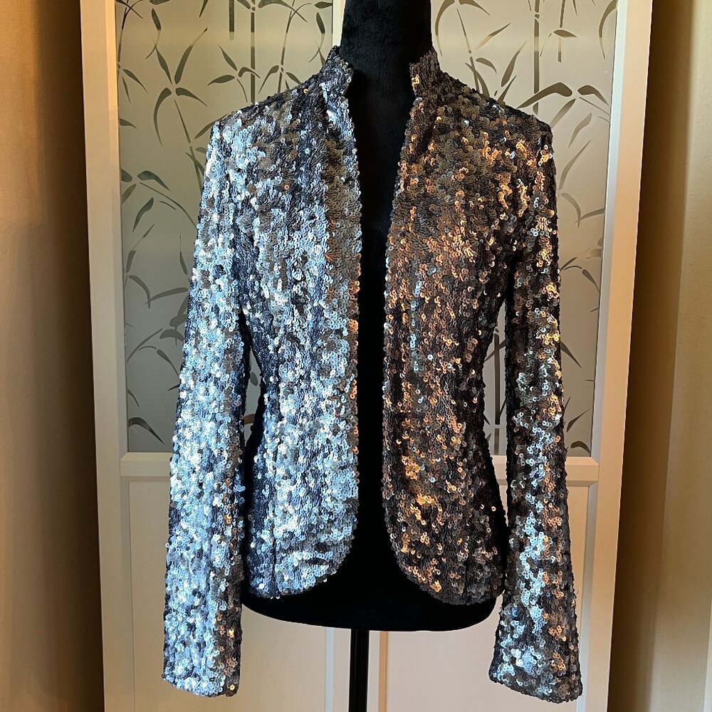 London Jean Sequin Cropped Jacket 2/XS